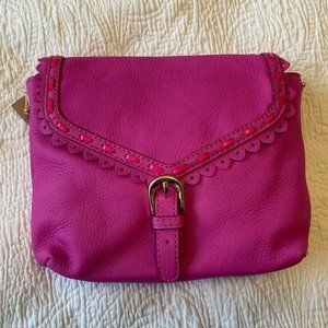 Hot Barbie Pink Leather Crossbody Purse NWT